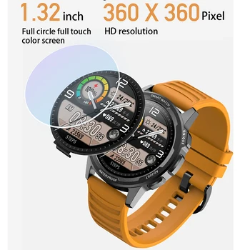 1,32-inčni zaslon 360*360 Piksela HD Smart satovi Muški IP68 Vodootporan Monitor otkucaja srca Sportske Pametni sat za IOS, Android telefon+Kutija
