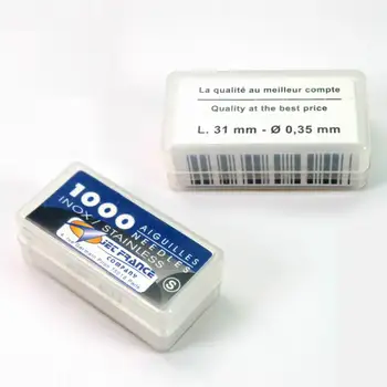 1000 kom./kor. Lunch Aiguilles Jet Francuska Kvalitetnu i stručnu Besplatne Igle za tetoviranje 0,35X31 mm 0,20 mm 0,25 mm 0,30 mm 0,4 mm