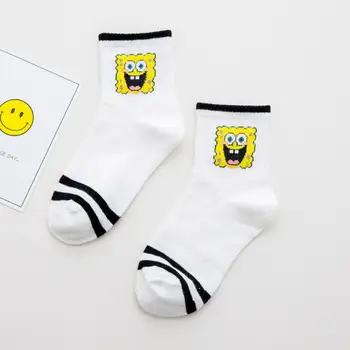 Kawai Spongebob squarepants Patrick Star Abs Крабс Сквидвард Ticala Pamučnim Crtić Spužva Nevidljive Čarape Silikonske Čarape