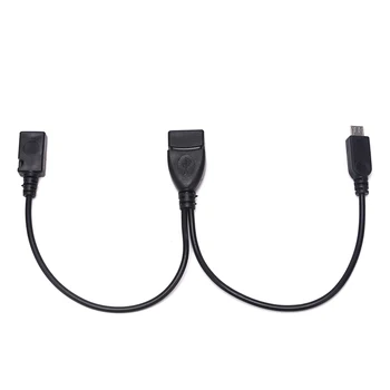 Heaviesk 1 in 2 OTG Micro USB Host Power Y Splitter USB Adapter an Mirco 5 Pin Stecker Buchse Kabel Robustes Micro USB OTG Kabel 